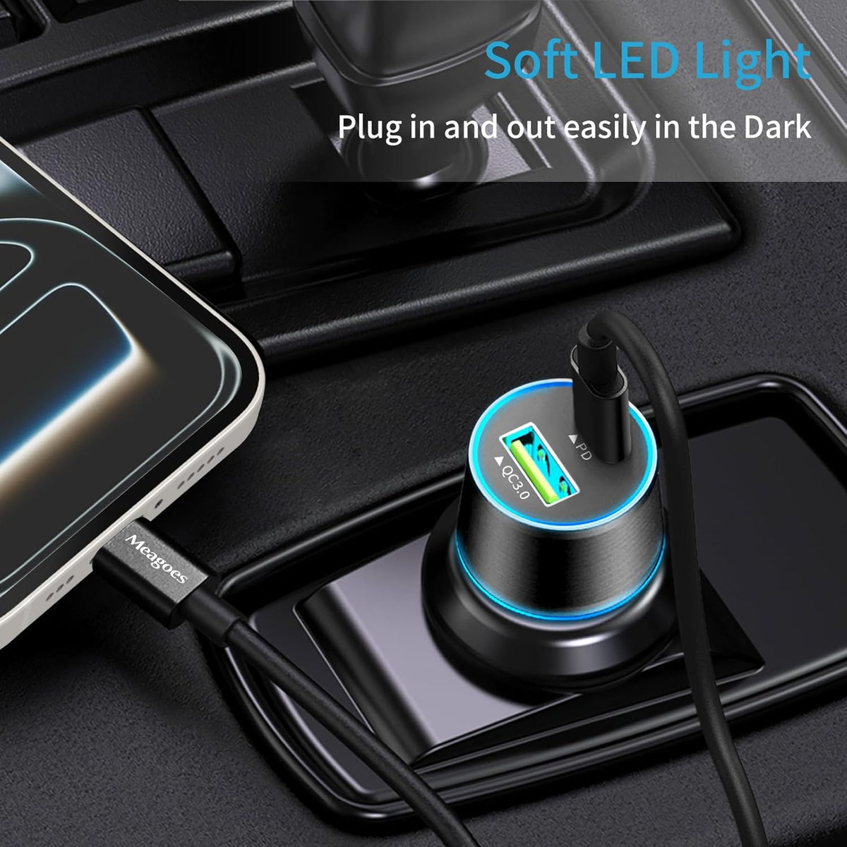 67.5W Car Charger USB C Super Fast Charge for Iphone 18 Pro Max/17/Android
